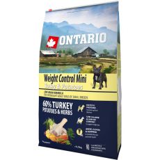 ONTARIO Weight Control Mini - turkey & potatoes 6,5kg