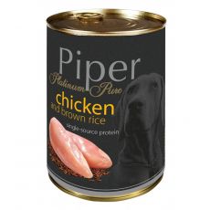 Konzerva Piper Platinum Pure kura a hnedá ryža 400 g