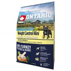 ONTARIO Weight Control Mini - turkey & potatoes 2,25 kg