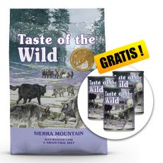 TASTE OF THE WILD Sierra Mountain Canine 12,2 kg + 3 konzervy ZADARMO