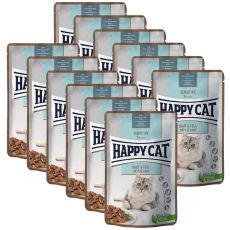 Kapsička Happy Cat Sensitive Haut & Fell / Koža & srsť 12 x 85 g